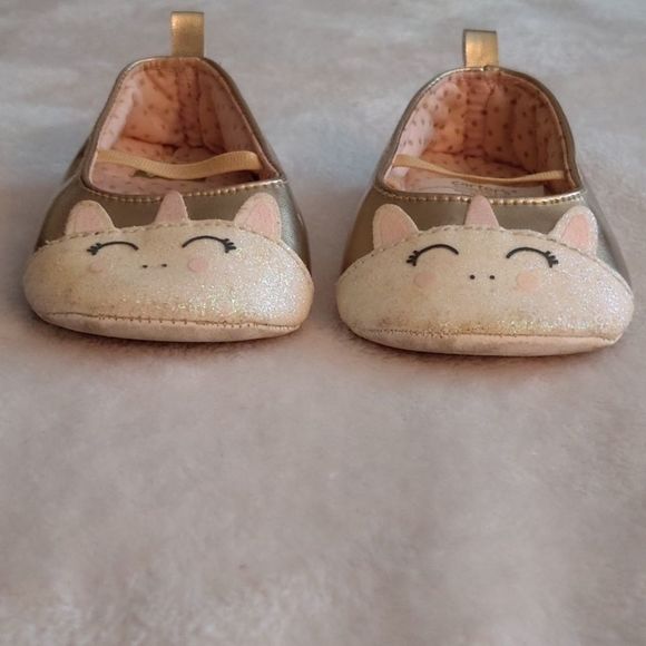 Carter's - Baby Size 9-12 months - Gold - Unicorn Flats - Picture 4 of 8